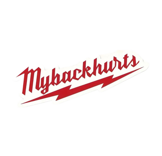 My back hurts Sticker