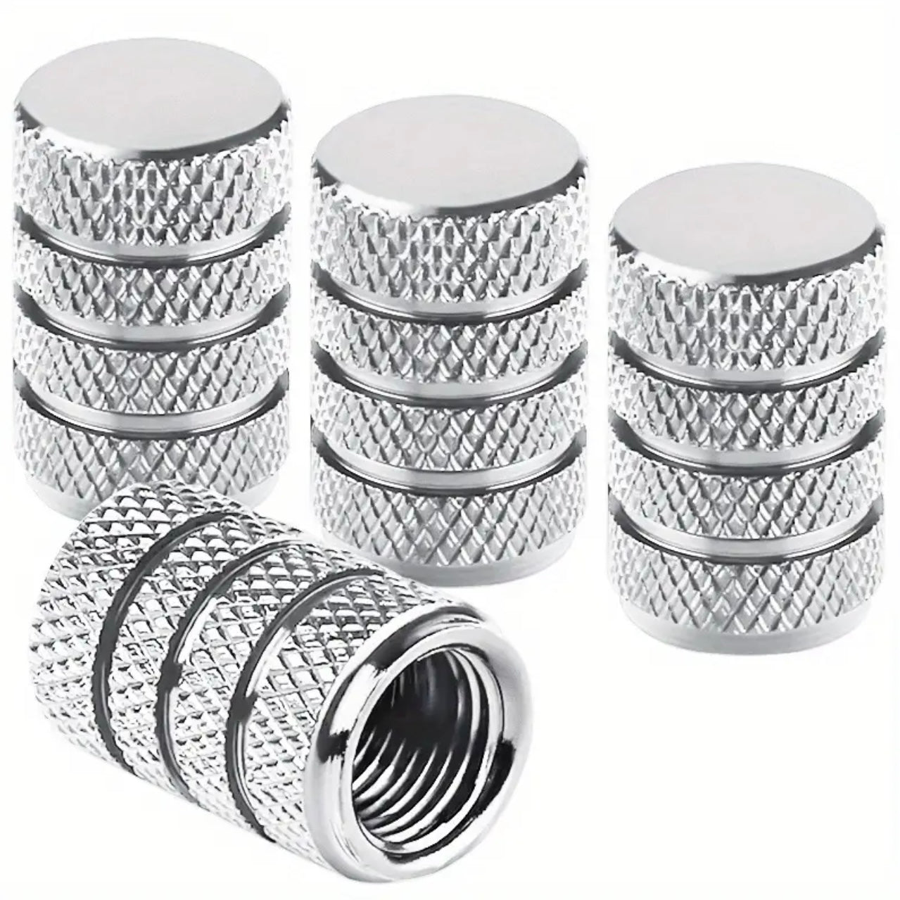 Aluminium Valve Stem Caps - 4ct