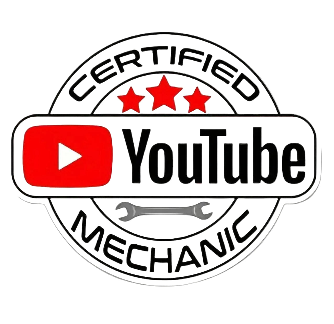 Certified YouTube Mechanic Sticker
