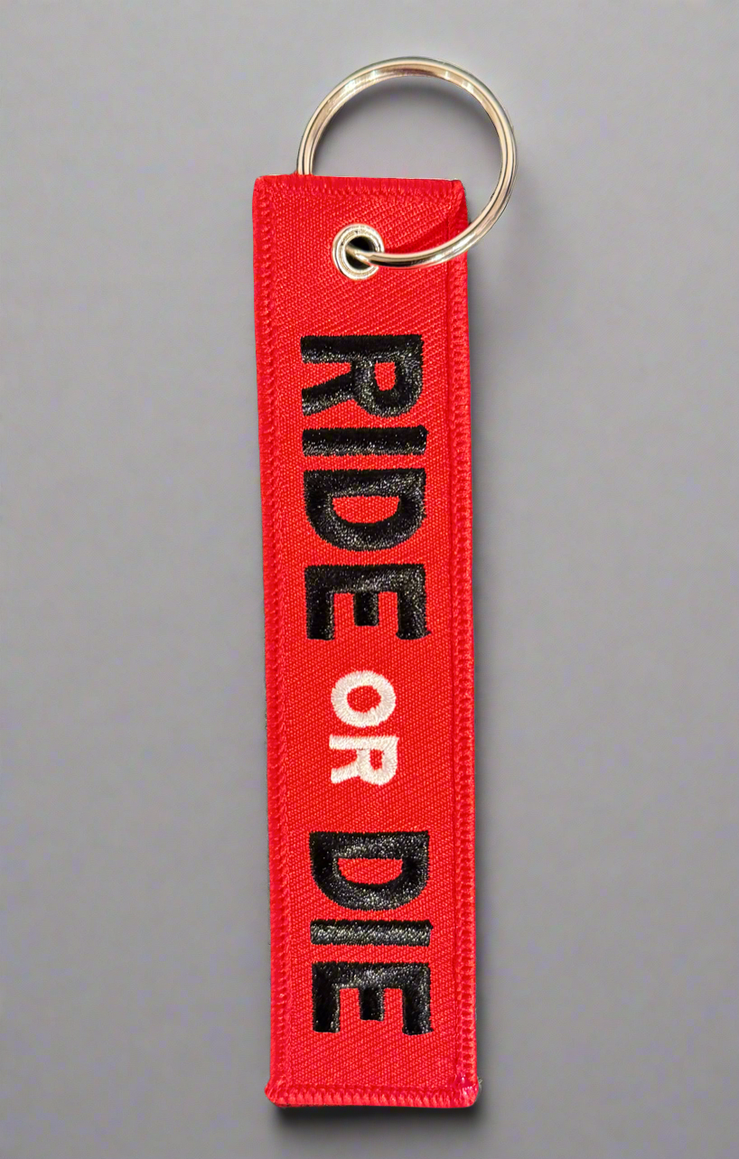 Ride or die keytag